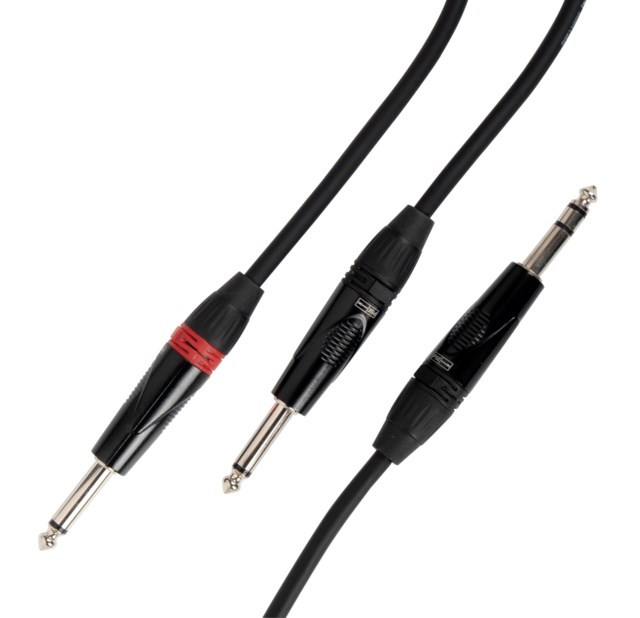 Pulse 6,3 mm TRS male - 2 x 6,3 mm TS male 3m Audiocable