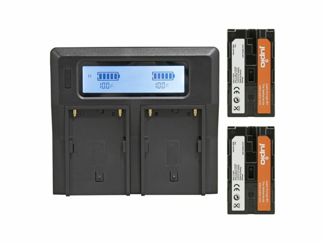 Jupio Duo Charger + 2 x NP-F970 Battery