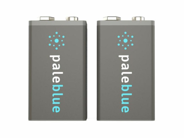 Pale Blue Li-Ion Rechargeable 9V Battery 2x