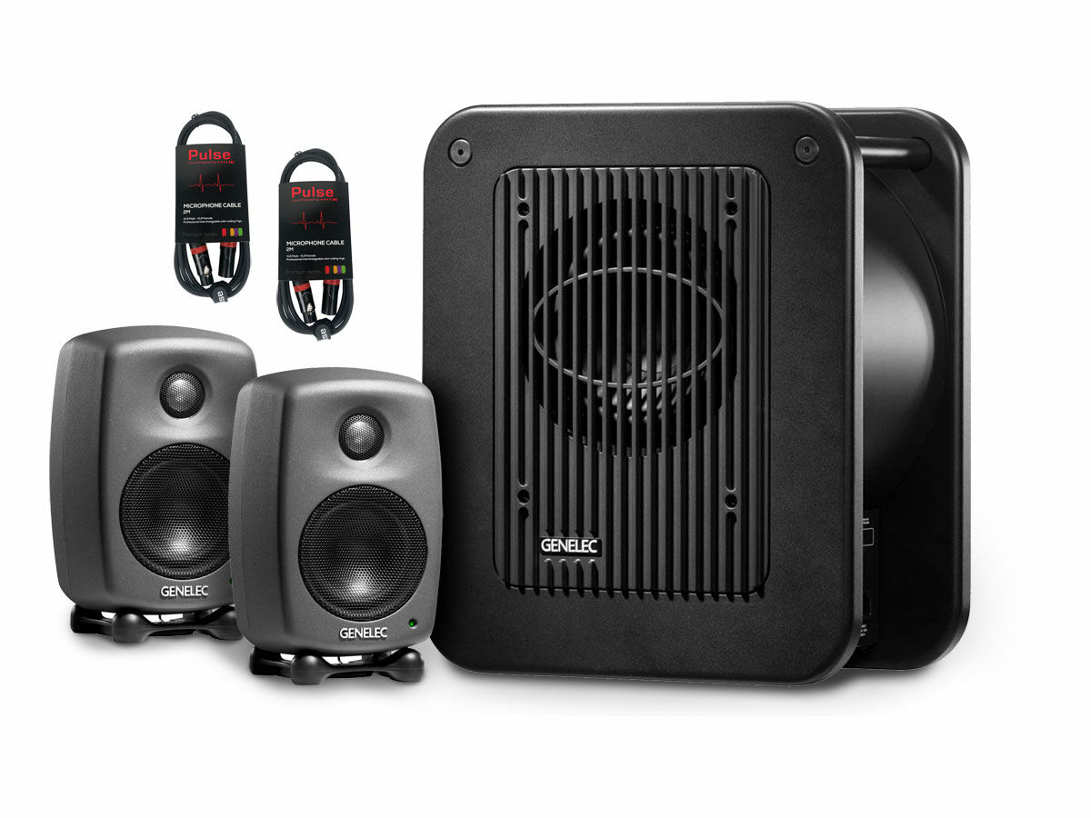 Genelec 8010A Dark Grey + 7040A Subwoofer Kit Scandinavian Photo