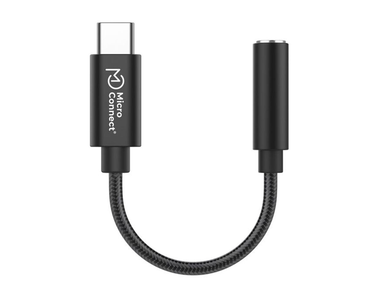 MicroConnect Premium USB-C to minijack Adapter 13cm Black ...