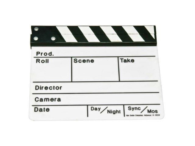 Cambo Filmklappa 28x18cm vit inkl penna