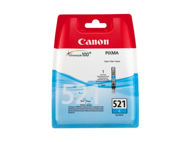 Canon Bläckpatron cyan 9 ml CLI-521