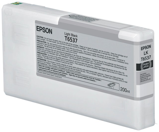 Epson Bläckpatron ljus svart 200 ml T6537 till