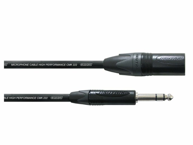Cordial XLR Male - 6,3mm Tele Balanced, 5m