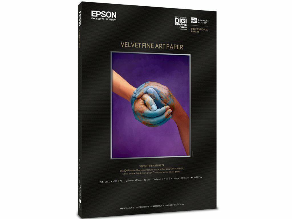 史上一番安い セイコーエプソン Velvet Fine Art Paper A3ノビ 20枚 KA3N20VFA Velvet Fine Art Paper KA310VFA