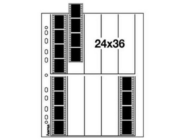 Hama Neg blad 24X36/10 remsor/4 neg 25bl Pergamyn 2252