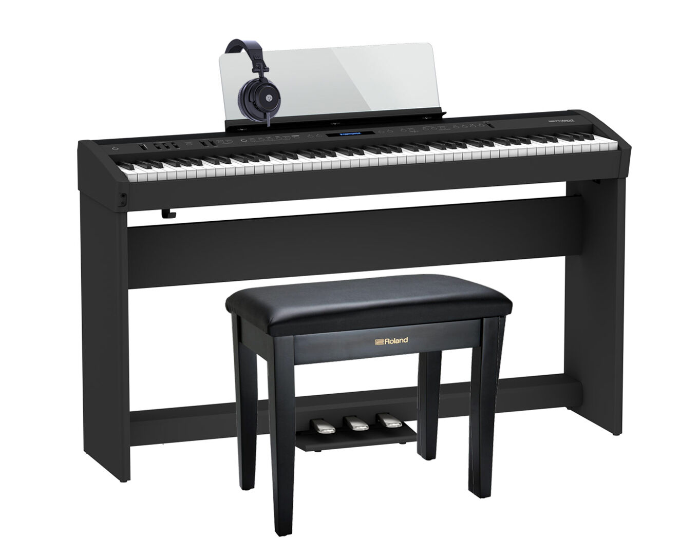 Support Piano Numérique Roland KSC-70 BK – Compatible FP-30 – Finition Noire Élégante