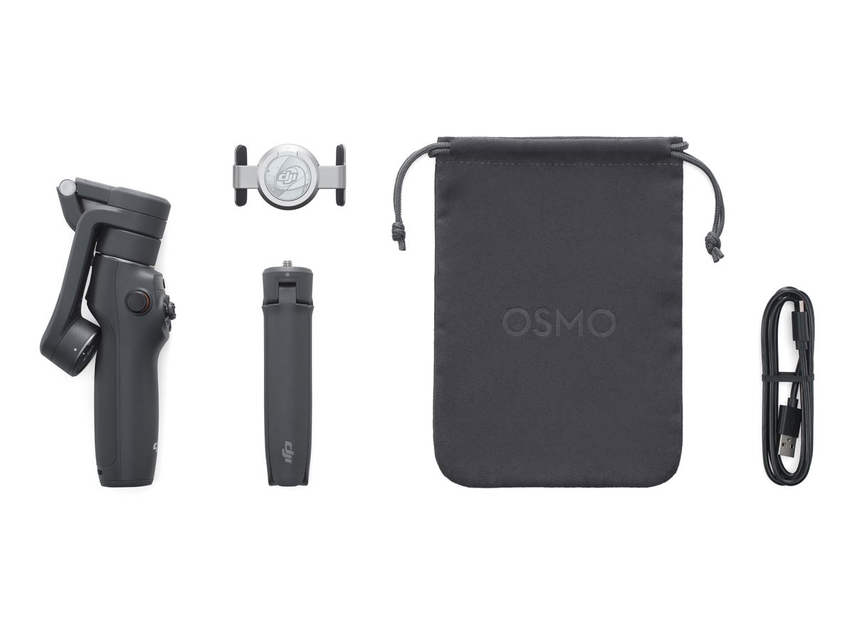 DJI Osmo Mobile 6 levereras med flera olika tillbehör